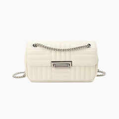 Striped Women Shoulder Bag Chains Crossbody Bags Small Phone Flap