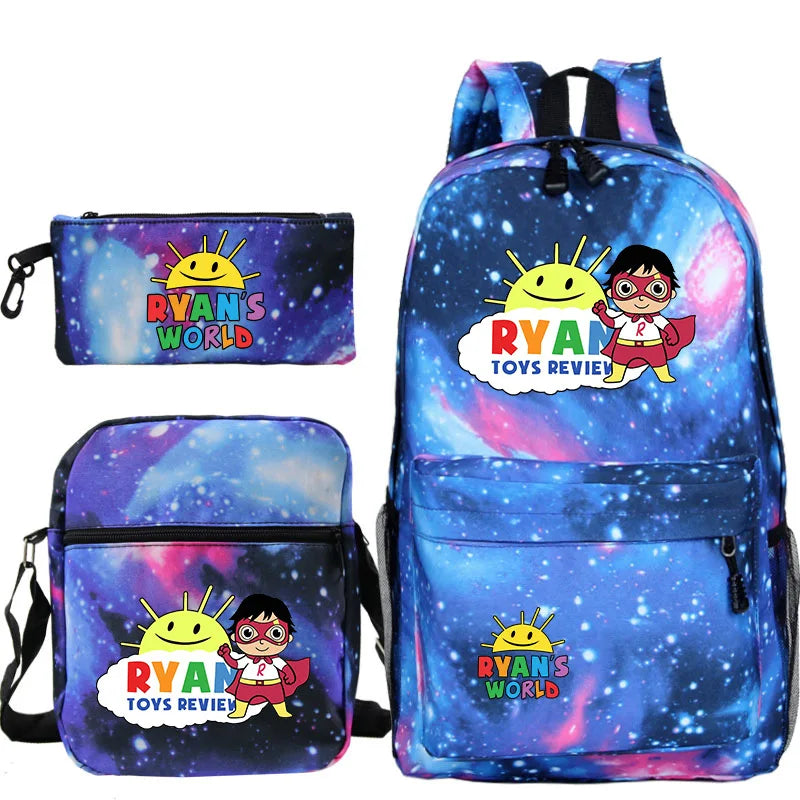 Students Boys Girls School Backpack Pattern Back to College Rucksack