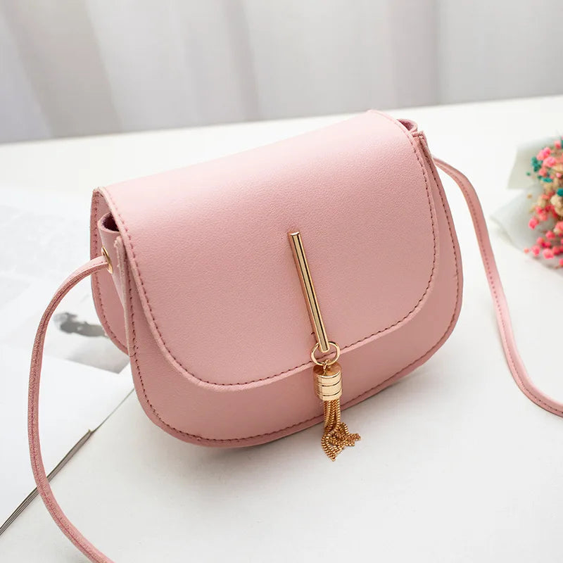 Tassel Women Crossbody Bag Small Flap Messenger Bag for Ladies