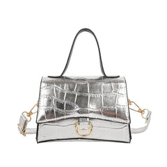 Crocodile Pattern Crossbody Bag for Women PU Leather Shoulder Handbag