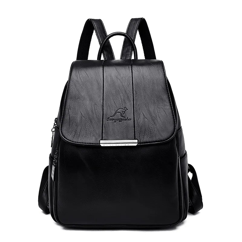 Women Backpack Large School Bag Leather Shoulder Bag