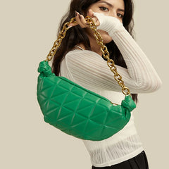 Diamond Lattice Shoulder Bag High Pu Leather Lady Tote