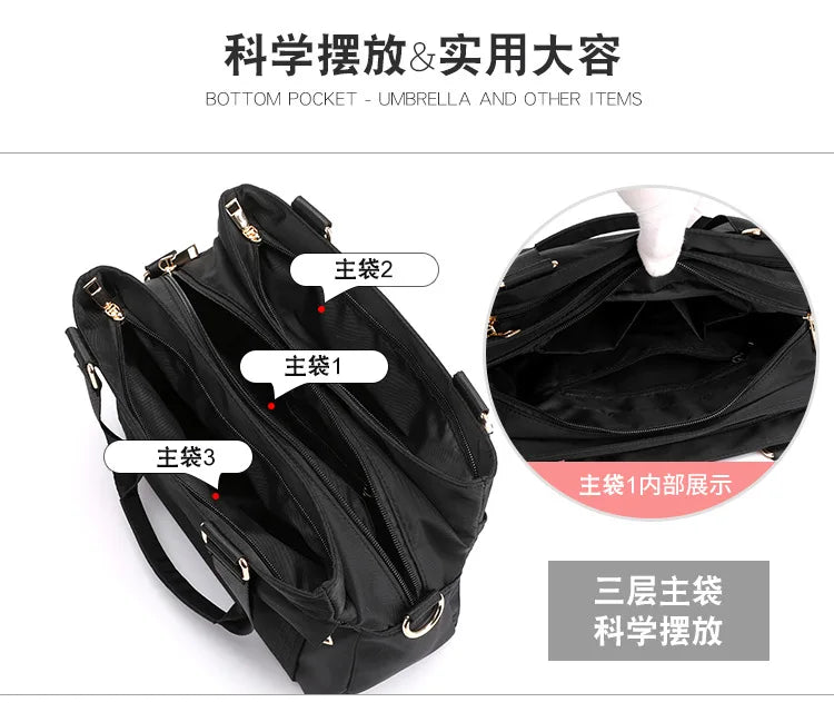 Large Capacity Oxford Cloth Shoulder Bag for Women