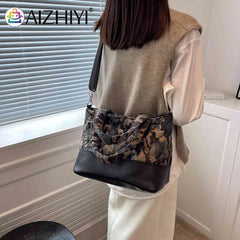 Autumn Winter Women's Tote Messenger Bag Large Capacity Office Purse