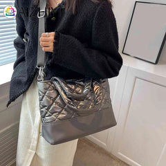 Autumn Winter Women's Tote Messenger Bag Large Capacity Office Purse