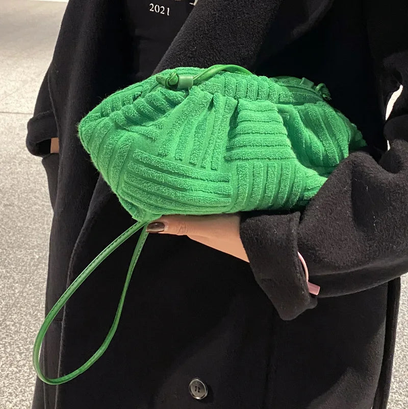 Towel Cloud Crossbody Bag Small Dumpling Bags Women Handbags Ladies Shoulder Bag