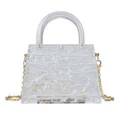 Clear Acrylic Box Women Handbags PVC Shoulder Crossbody Bags Evening Clutch