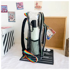 Clear PVC Transparent Backpack Waterproof School Bag