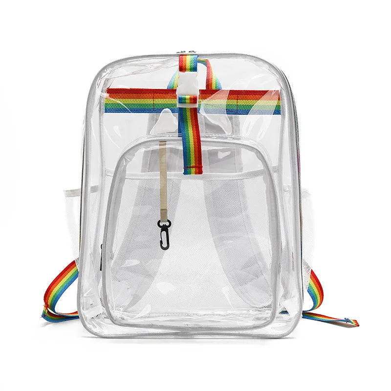 Clear PVC Transparent Backpack Waterproof School Bag