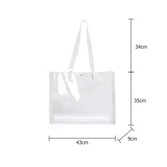 Clear PVC Shoulder Bag for Women Large Tote Crystal Handbag