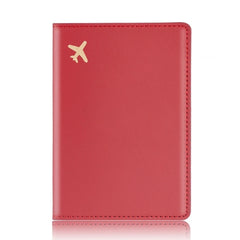 Travel Passport Cover Holder Hot Stamping Plane for Men Women C