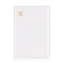 Travel Passport Cover Holder Hot Stamping Plane for Men Women C
