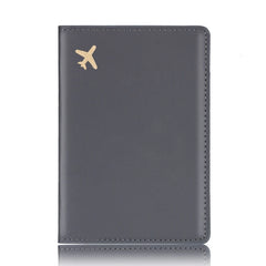 Travel Passport Cover Holder Hot Stamping Plane for Men Women C