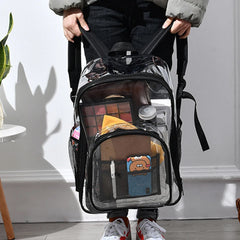 Solid PVC Backpack Large Capacity Knapsack for Women