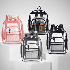 Solid PVC Backpack Large Capacity Knapsack for Women