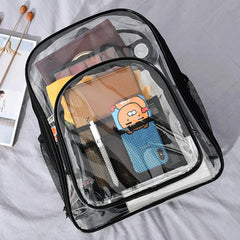 Solid PVC Backpack Large Capacity Knapsack for Women
