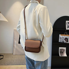 Brown Crossbody Bags for Women Solid Flap Shoulder Bag Handbags and Purses