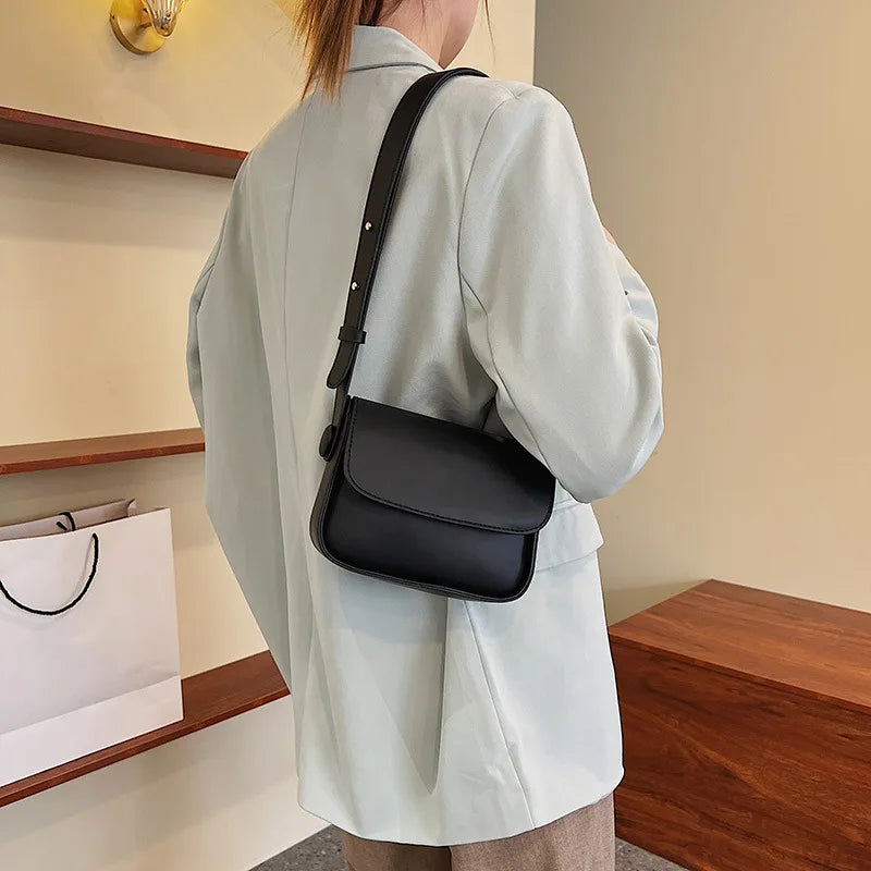 Brown Crossbody Bags for Women Solid Flap Shoulder Bag Handbags and Purses