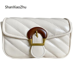 Solid Flap Shoulder Crossbody Bag for Women