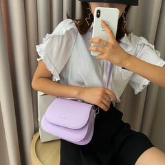 Solid Flap Shoulder Bag Small Women Messenger Bags