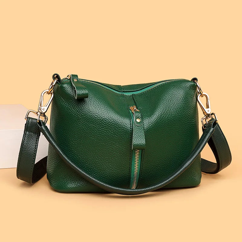Leather Hobo Shoulder Bag Vintage Tote for Women Ladies
