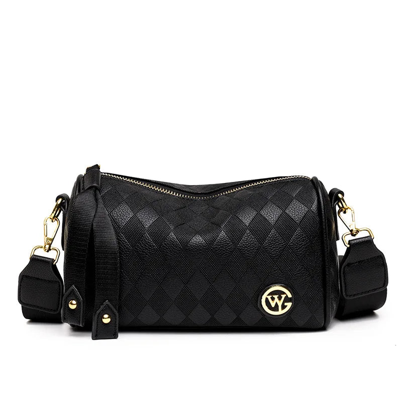 Women's Leather Saddle Shoulder Bag Vintage Tassel Tote