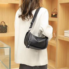Tassel Saddle Sling Handbag Women's Leather Casual Tote