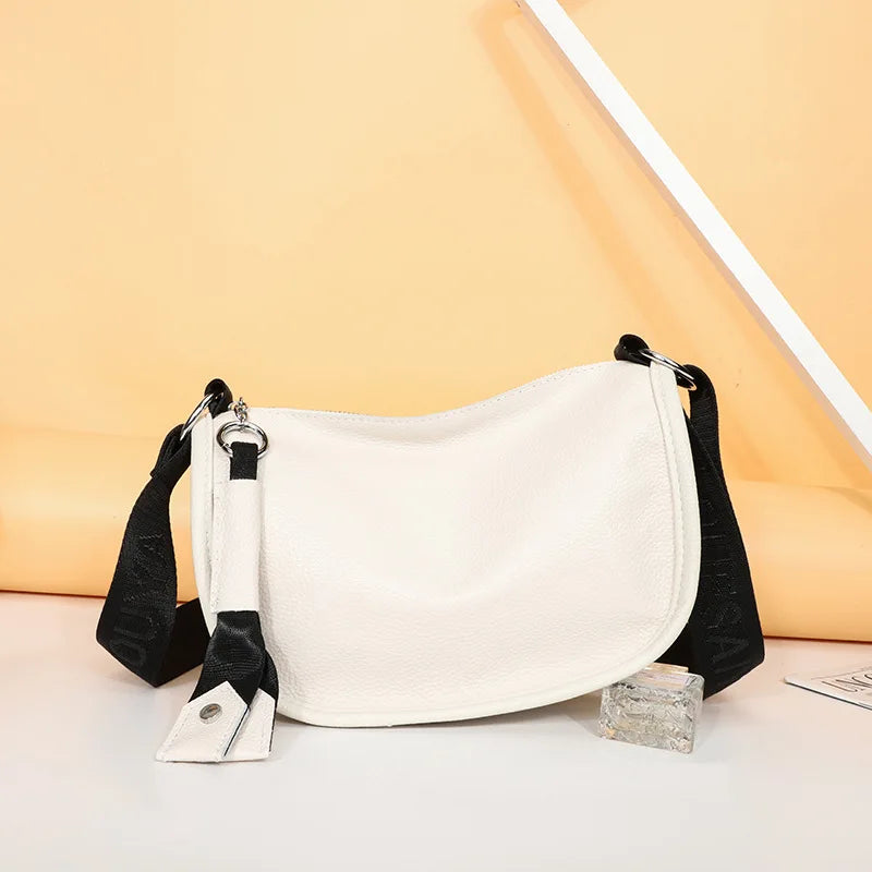 Tassel Saddle Sling Handbag Women's Leather Casual Tote