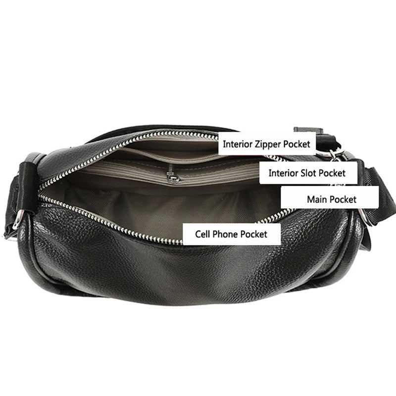 Tassel Saddle Sling Handbag Women's Leather Casual Tote