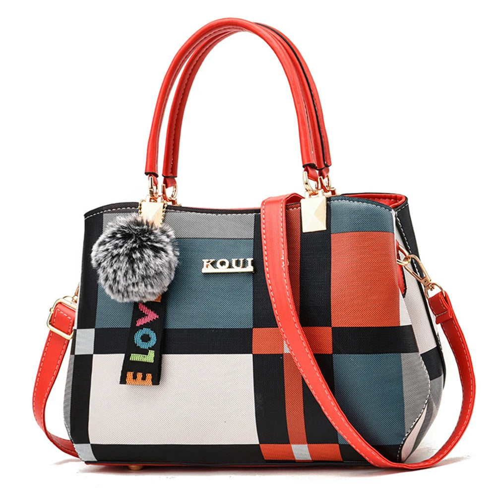 Hairball Shoulder Crossbody Bag Lady Pu Women's Handbags