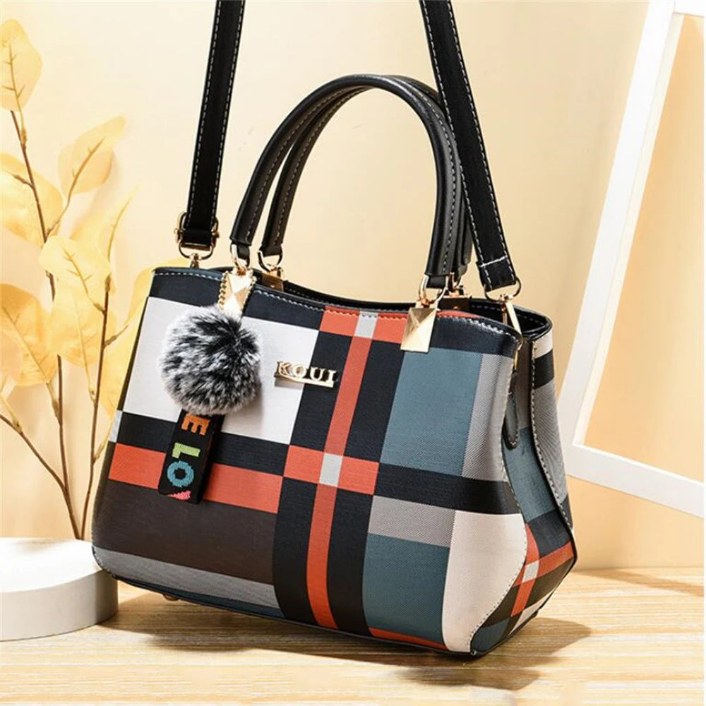 Hairball Shoulder Crossbody Bag Lady Pu Women's Handbags