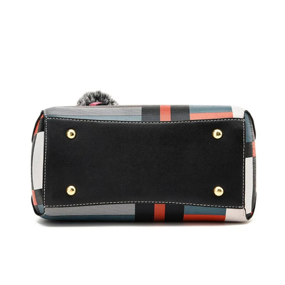 Hairball Shoulder Crossbody Bag Lady Pu Women's Handbags
