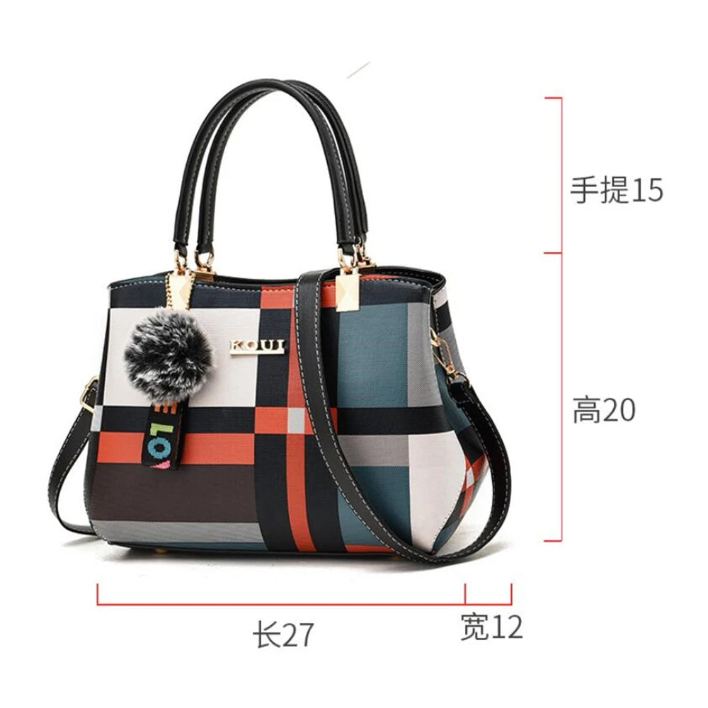 Hairball Shoulder Crossbody Bag Lady Pu Women's Handbags