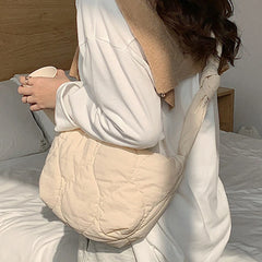 Underarm Bag Female Down Bag Solid Rhombic Lattice Large Capacity Crossbody