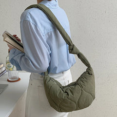 Underarm Bag Female Down Bag Solid Rhombic Lattice Large Capacity Crossbody