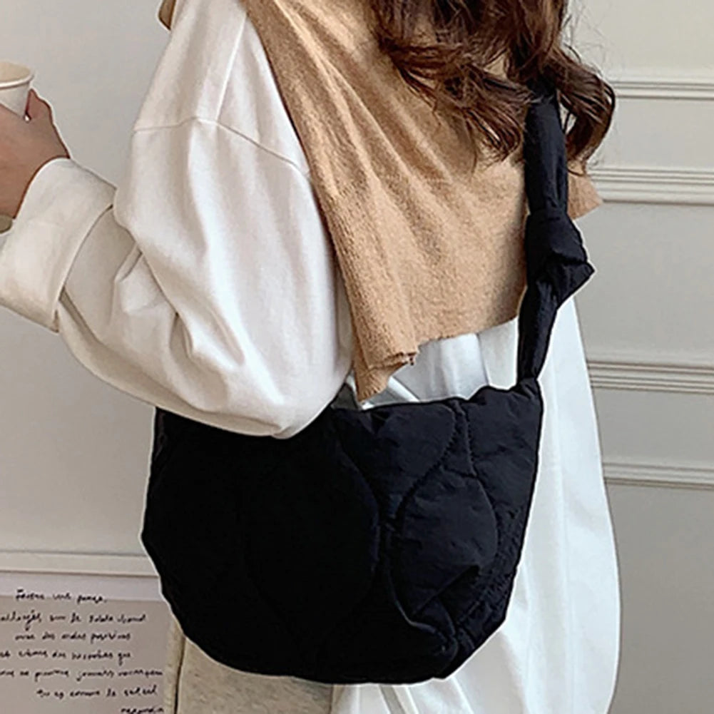 Underarm Bag Female Down Bag Solid Rhombic Lattice Large Capacity Crossbody