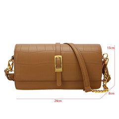 Stone Pattern PU Leather Crossbody Bag Women
