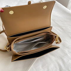 Stone Pattern PU Leather Crossbody Bag Women