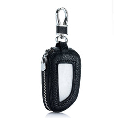 Leather Car Key Bag Organizer Zip Key Case