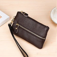 Vintage Leather Wallet Key Holder Organizer