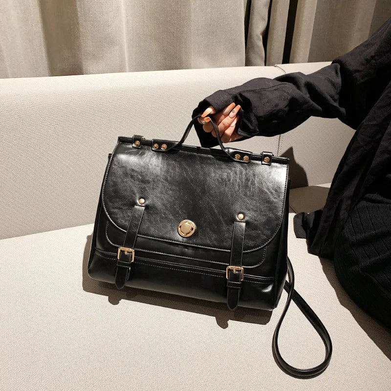 Vintage Style Women Backpacks Handbags Female Ladies Artificial Leather
