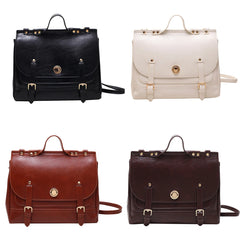 Vintage Style Women Backpacks Handbags Female Ladies Artificial Leather