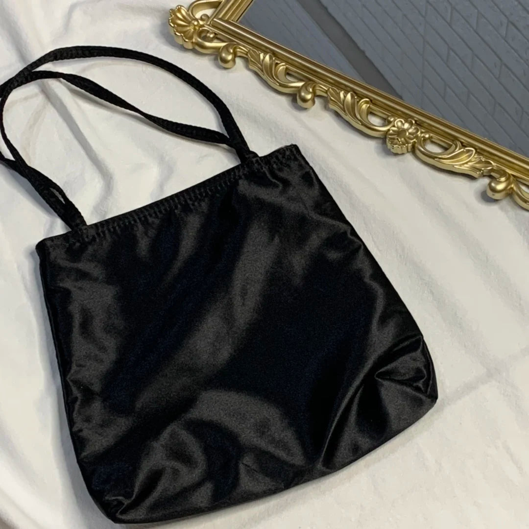 Vintage Small Satin Shoulder Bag for Women High Quality Purse Handbag