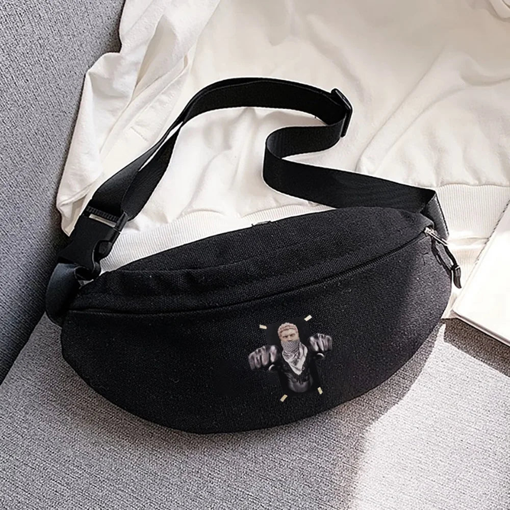 Samurai Printing Waist Bag Outdoor Sports Running Cycling Chest Bag