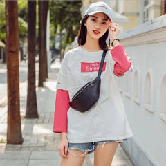 Women Waist Pack PU Leather Fanny Pack Belt Bag Casual Female Chest Bags