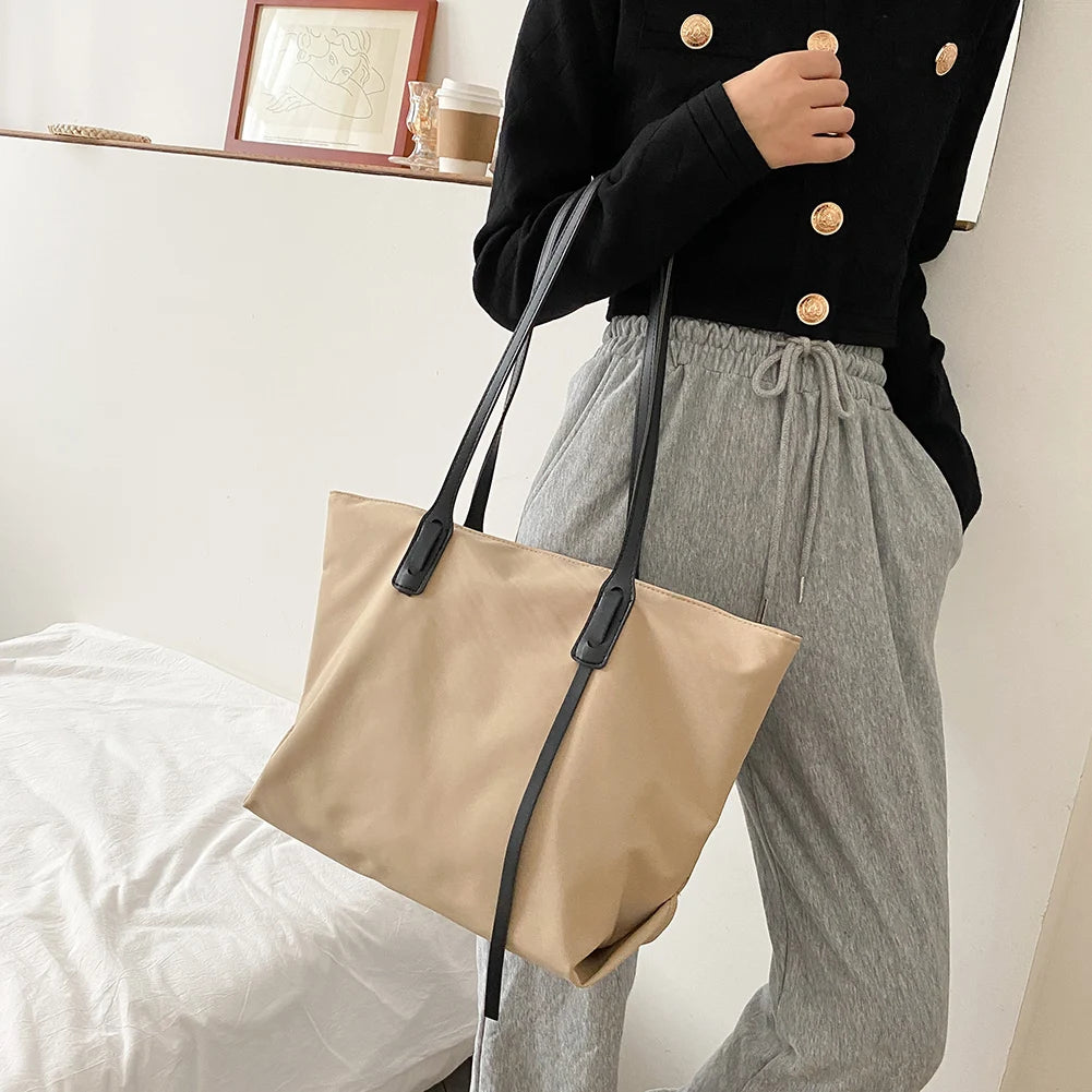 Waterproof Nylon Handbag Women Large Capacity Shoulder Bags