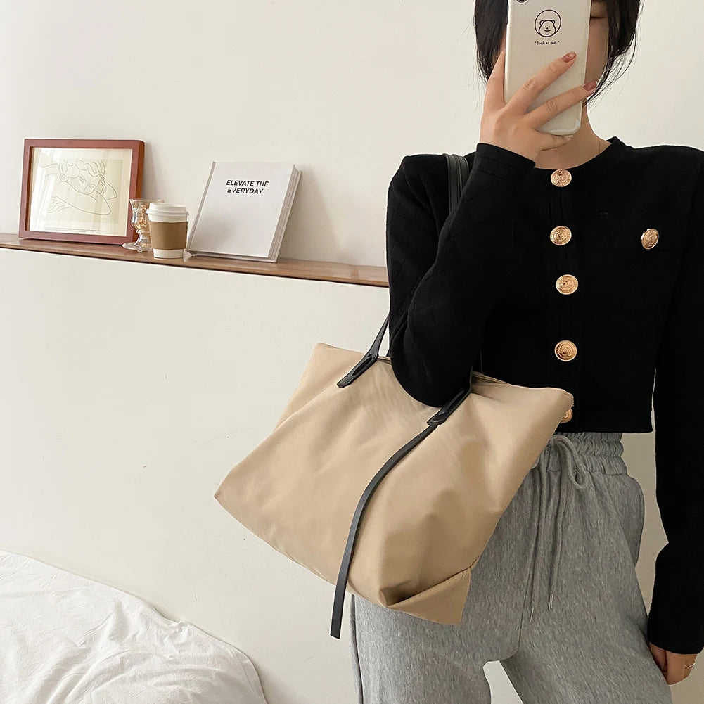 Waterproof Nylon Handbag Women Large Capacity Shoulder Bags