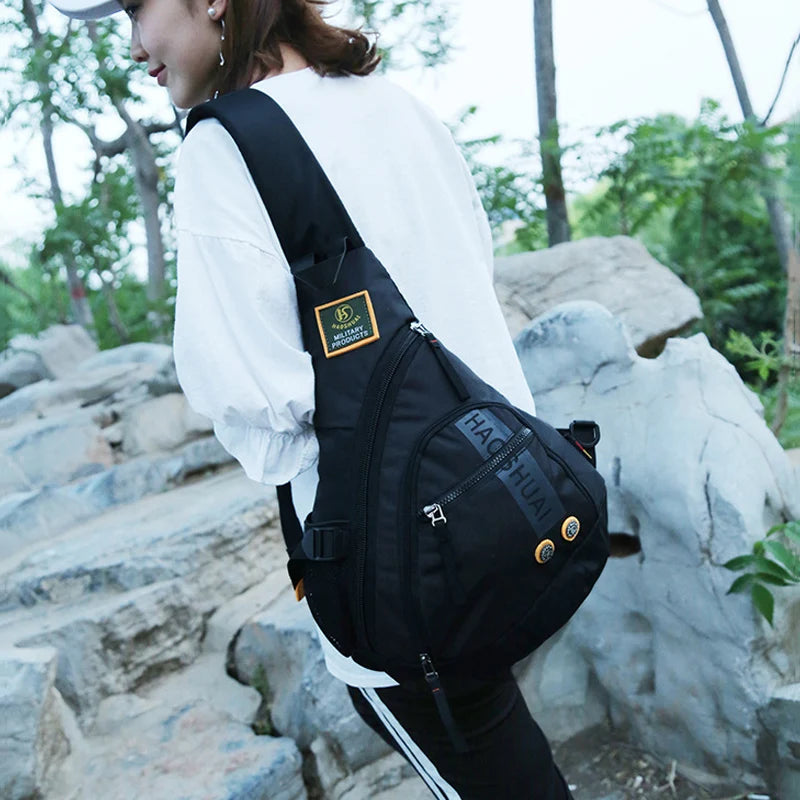 Waterproof Nylon Single Chest Bags For Men Crossbody Bags Travel
