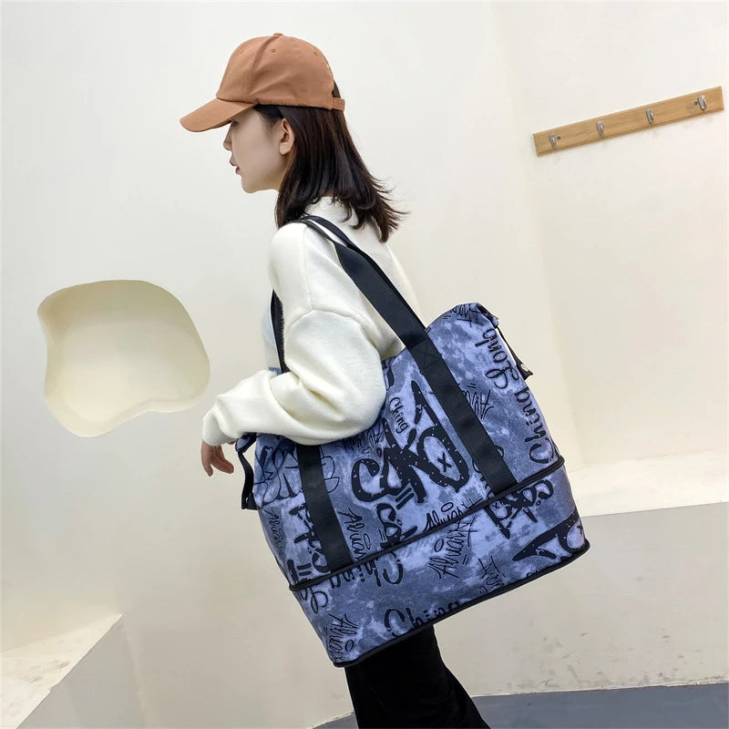 Waterproof Travel Bags Handbag Oxford Cloth Canvas Shoulder Bag