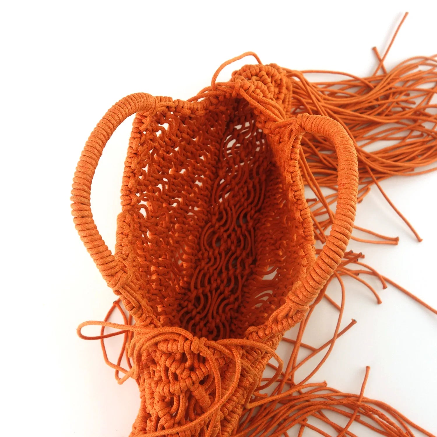 Cotton Rope Woven Bag Tassel Shoulder Ladies Handbag Straw Bag